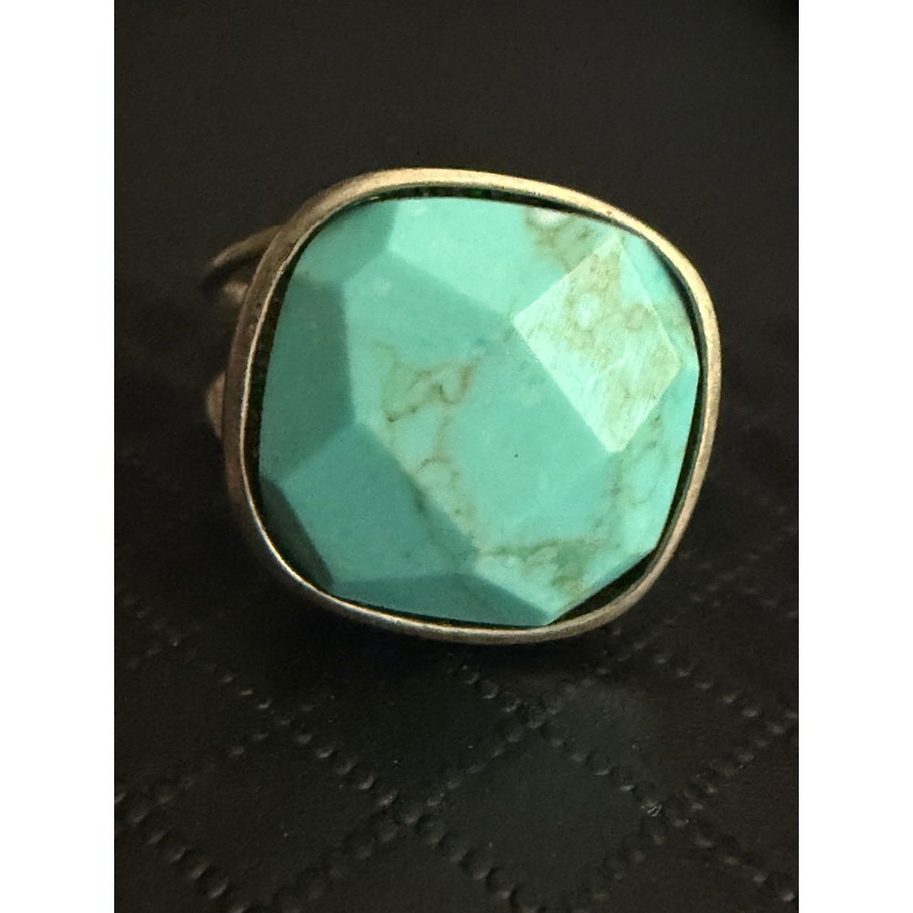Vintage Ring Southwest Silver Tone Adjustable